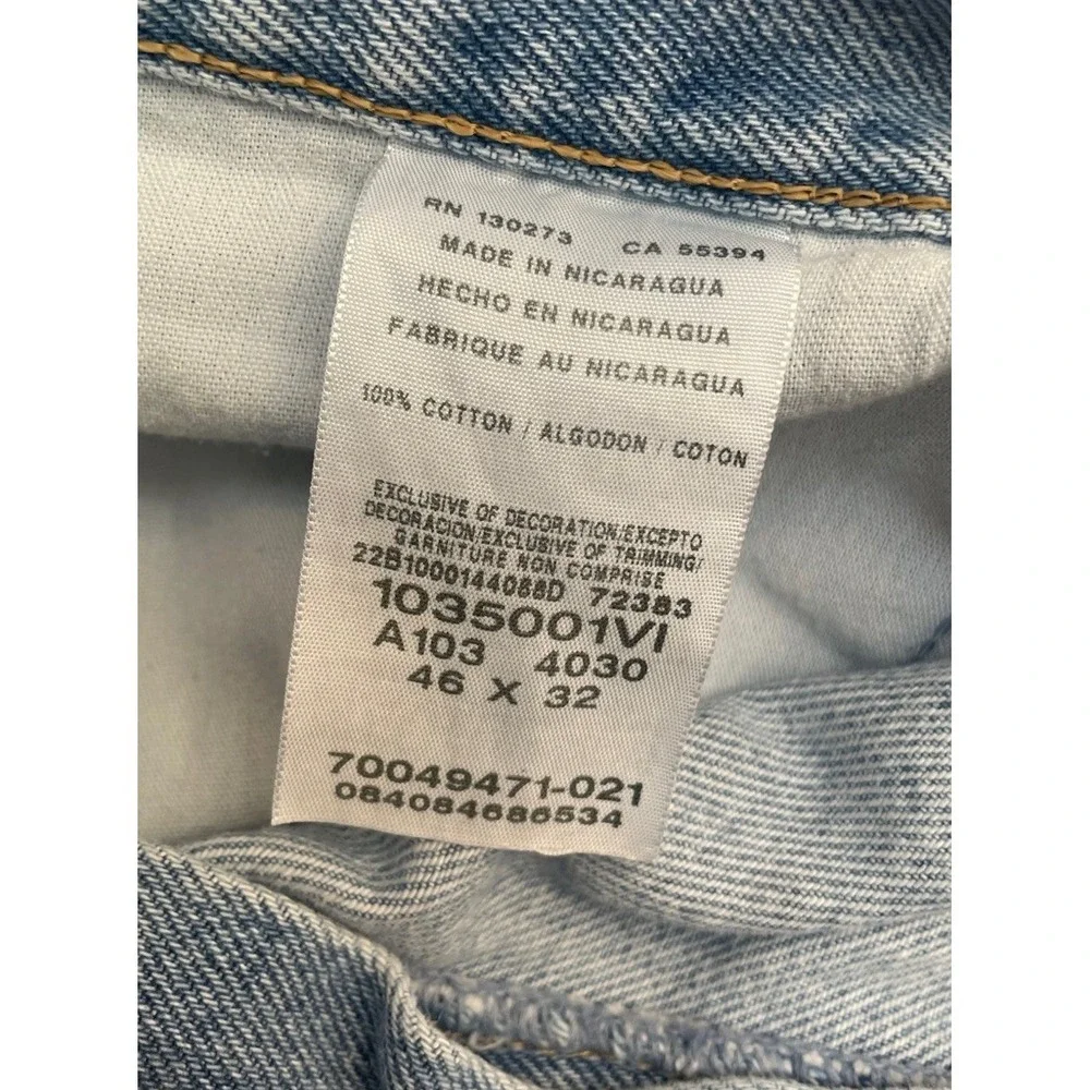 Wrangler Rugged Wear Mens Jeans Size 46x32 Relaxed Fit Light Wash‎ Denim